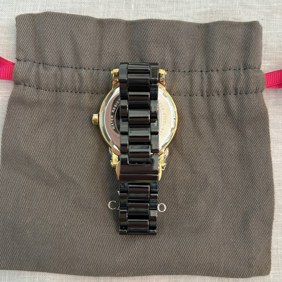 Vince Camuto Watch. Crystal baguette bezel and double round crystals on face. - Picture 3 of 3